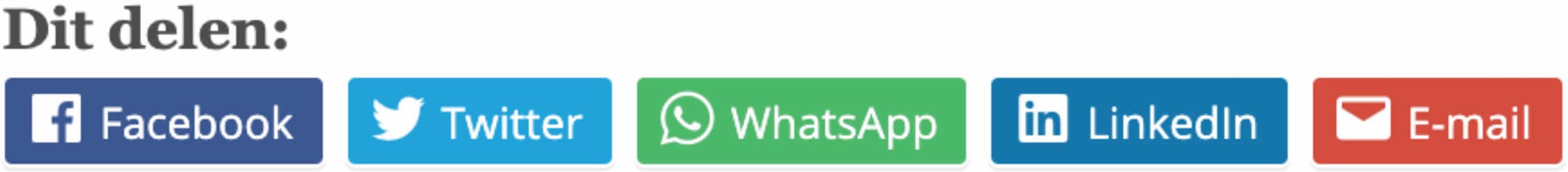 Social media knoppen